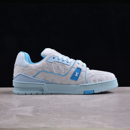 Louis Vuitton Trainer Monogram White Baby Blue
