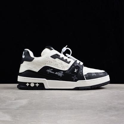 Louis Vuitton Trainer Monogram Black And White