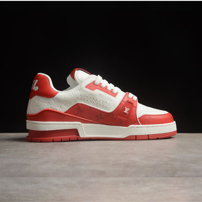 Louis Vuitton Trainer Monogram White And Red