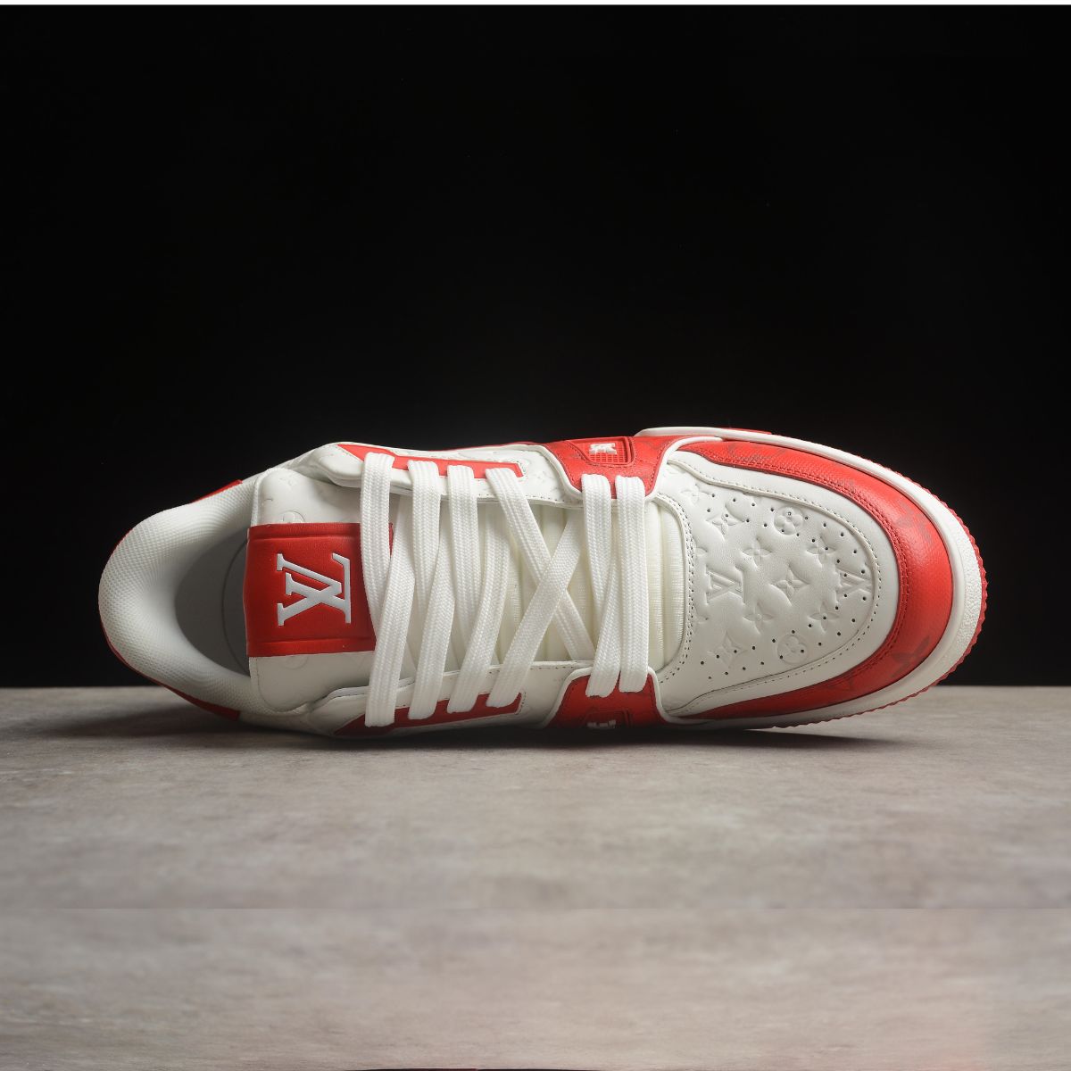 Louis Vuitton Trainer Monogram White And Red