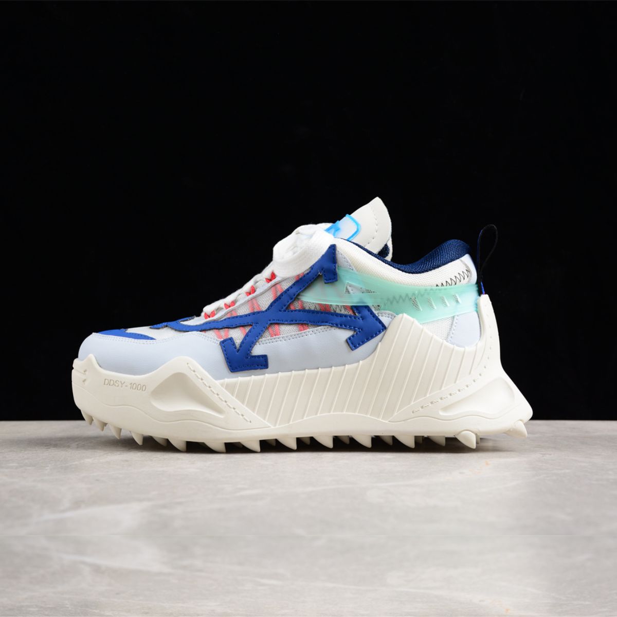 Off-White 1000 Odsy Leather White Blue And Orange