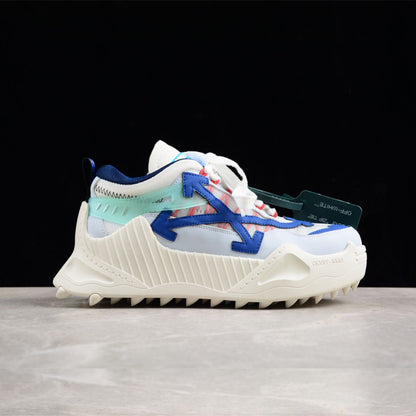 Off-White 1000 Odsy Leather White Blue And Orange