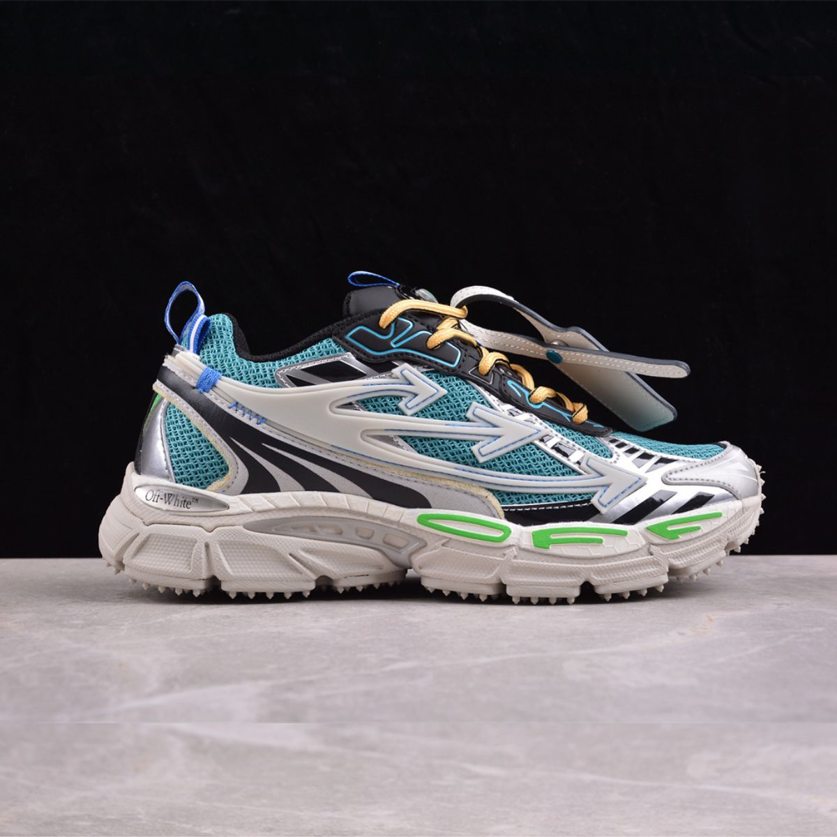 Off-White Be Right Back Blue Dark And White