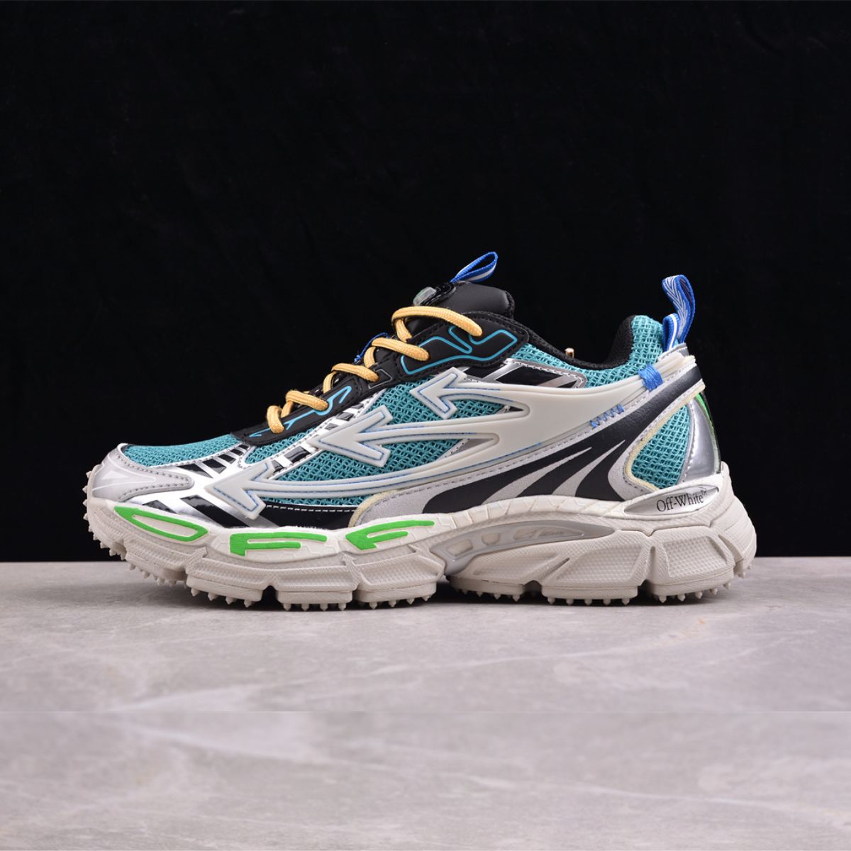 Off-White Be Right Back Blue Dark And White