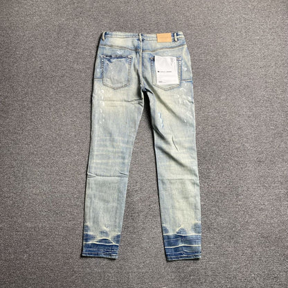 Purple Brand Jeans Navy Blue with Paint Splatters