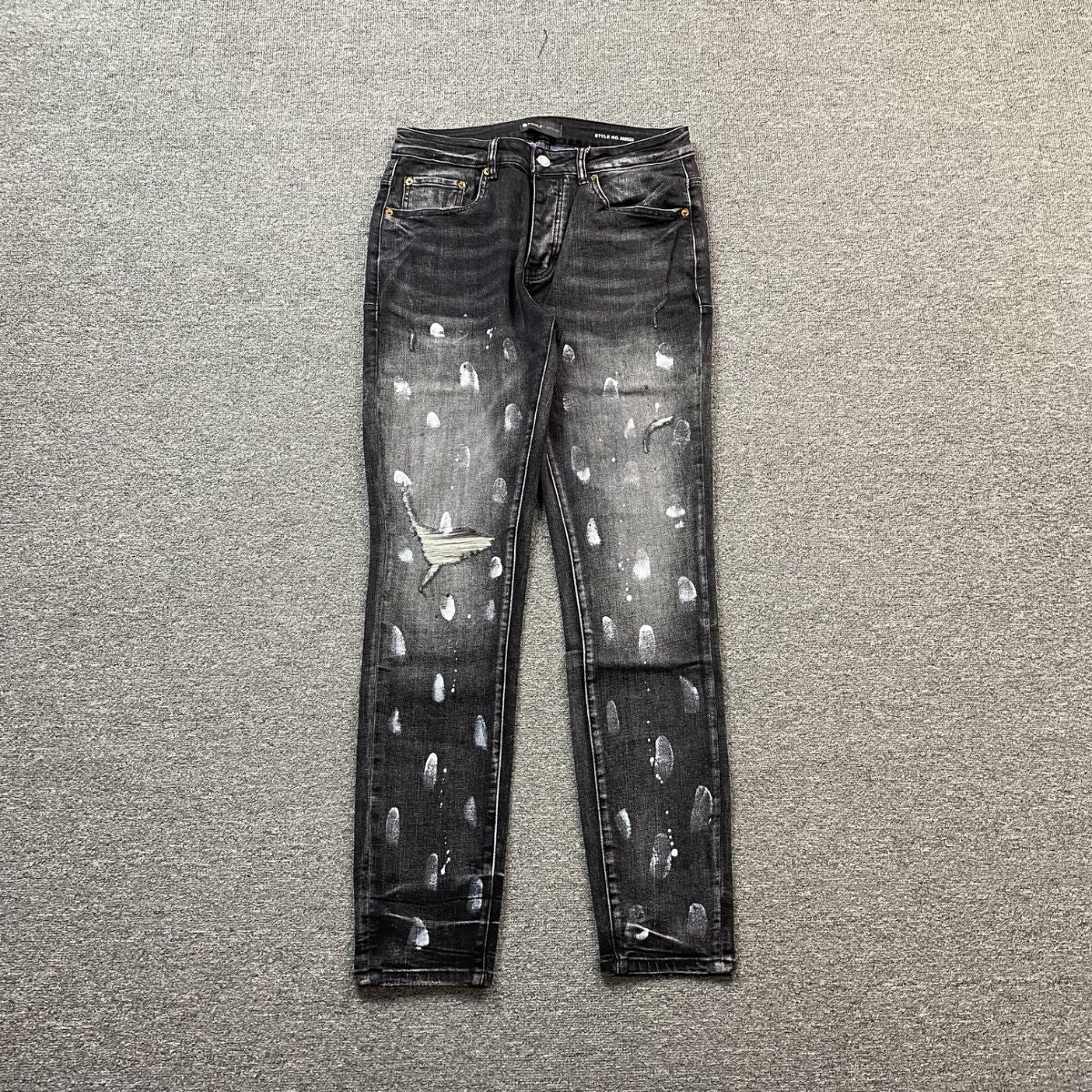 Purple Brand Jeans Black With Paint Splatters