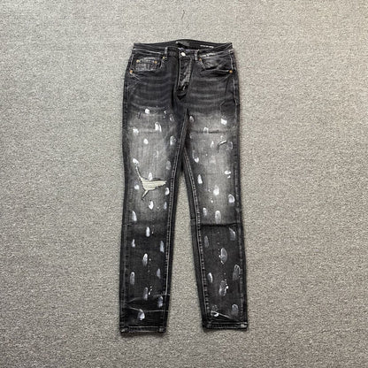 Purple Brand Jeans Black With Paint Splatters