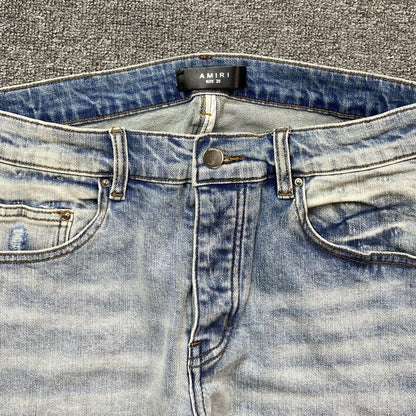 Amiri Jeans Light Blue Torn