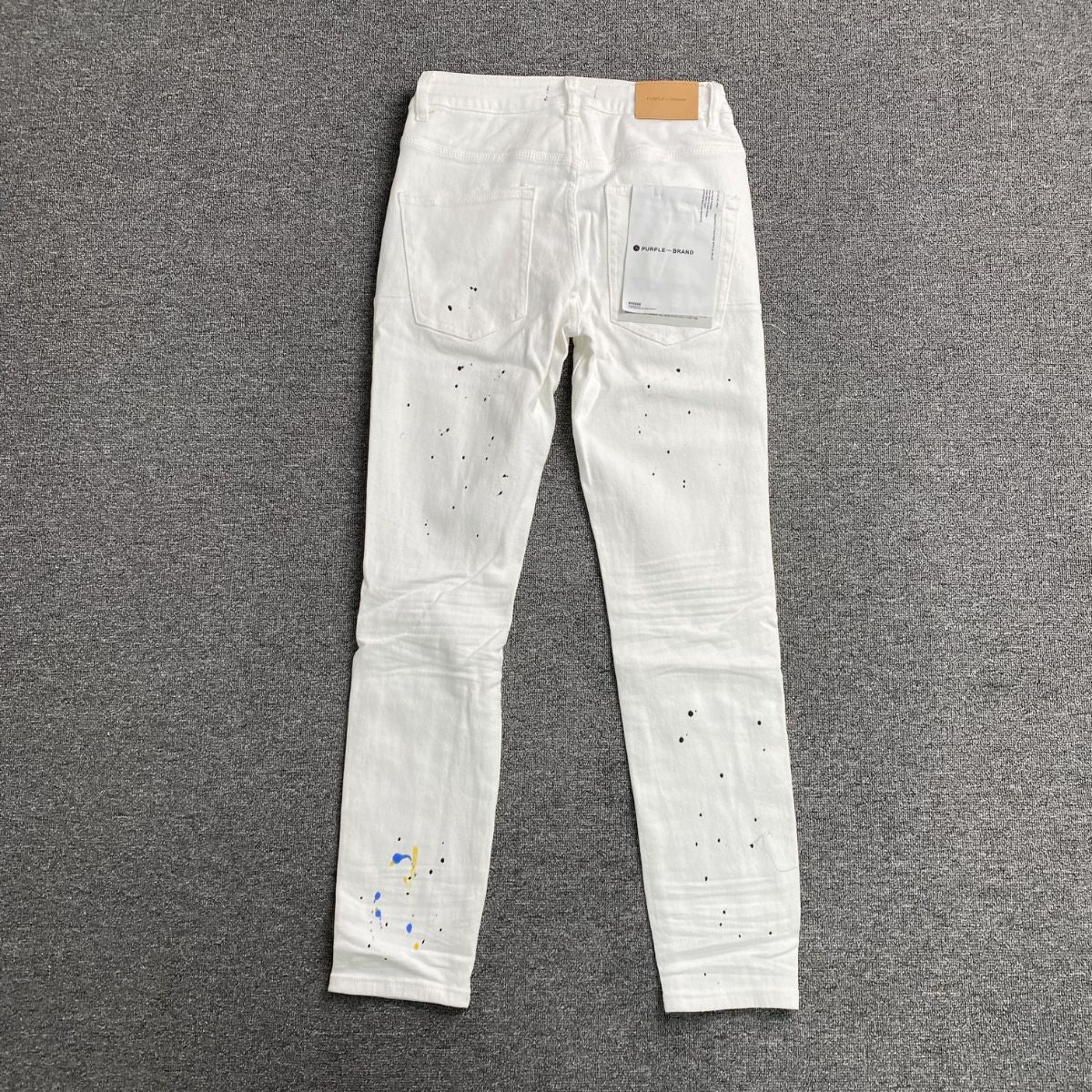 Purple Brand Jeans White With Colorful Splashes