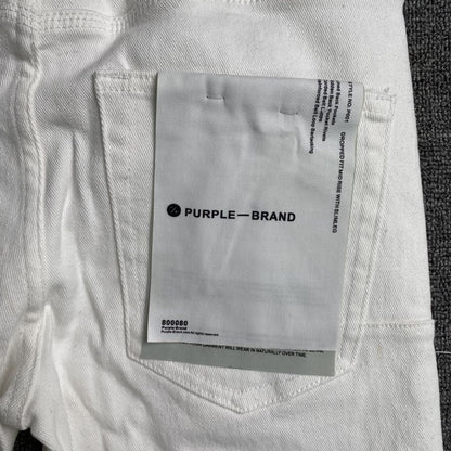 Purple Brand Jeans White With Colorful Splashes