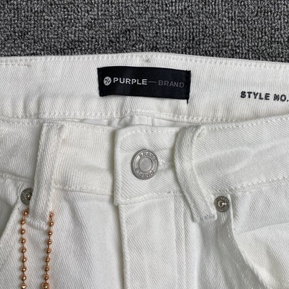 Purple Brand Jeans White With Colorful Splashes