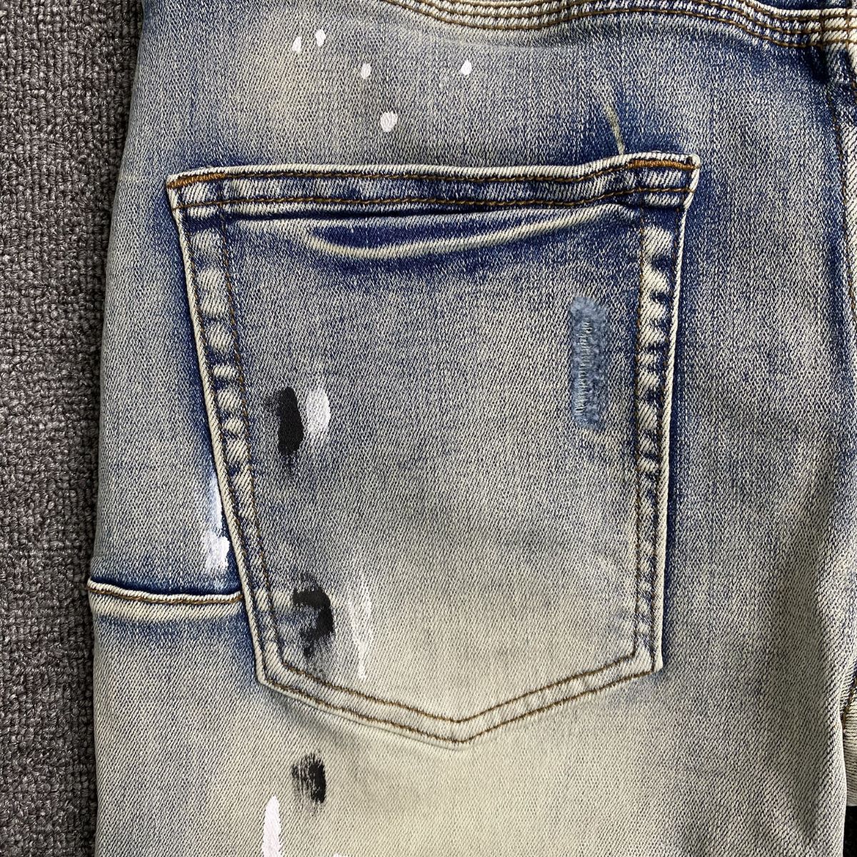 Purple Brand Jeans Blue Black Splashes
