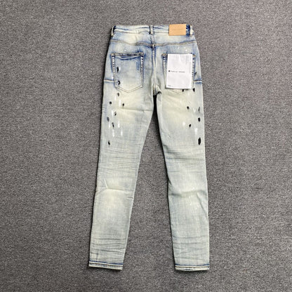 Purple Brand Jeans Blue Black Splashes