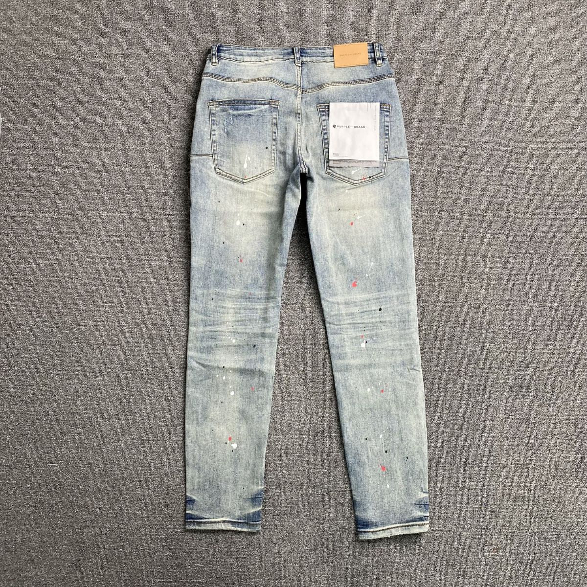 Purple Brand Jeans Blue With Colorful Splashes