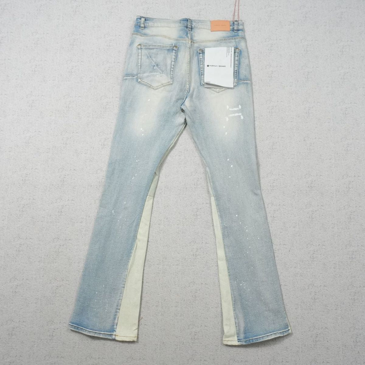 Purple Brand Jeans Flare Blue With White Splashes