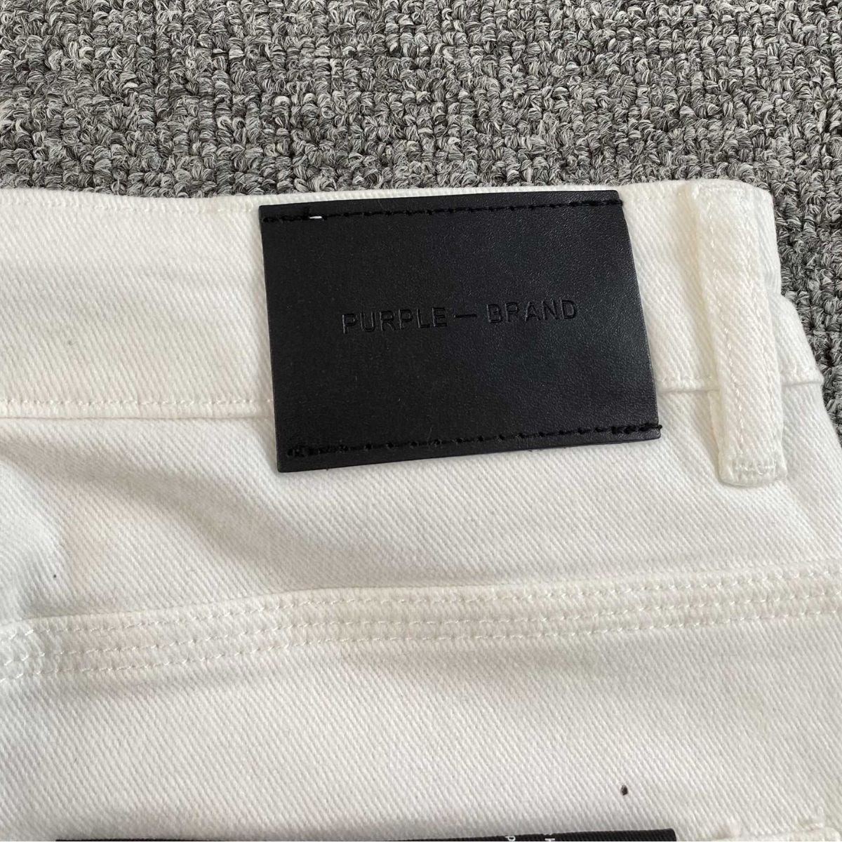 Purple Brand Jeans Flare White With Black Splashes