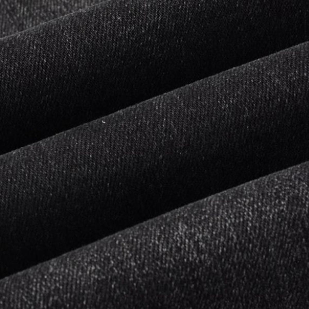 Slim Fit Jeans Distressed Black