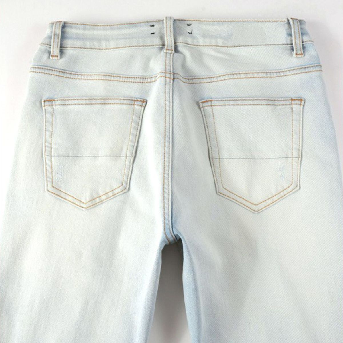 Slim Fit Jeans Light Blue And White