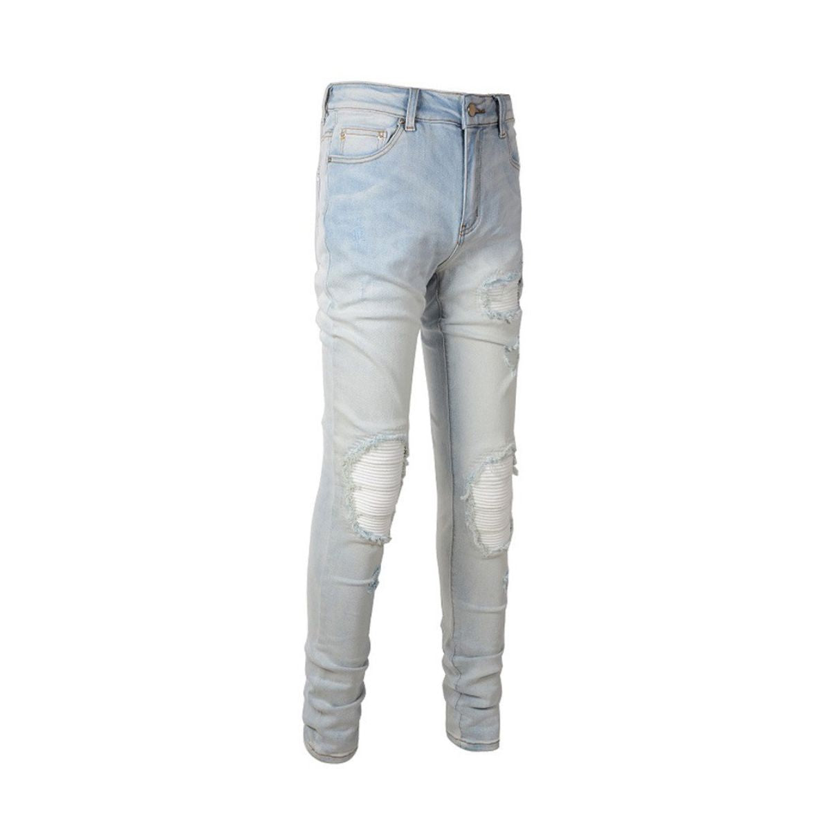 Slim Fit Jeans Light Blue And White