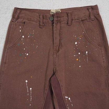 Gallery Dept Jeans Flare Brown Paint Splash