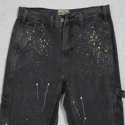Gallery Dept Jeans Flare Black Paint Splash