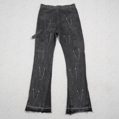 Gallery Dept Jeans Flare Black Paint Splash