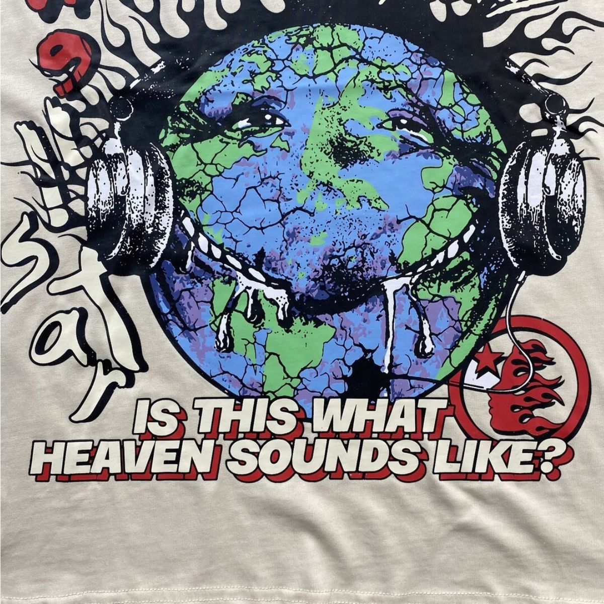 Camiseta Hellstar Heaven On Earth Cream
