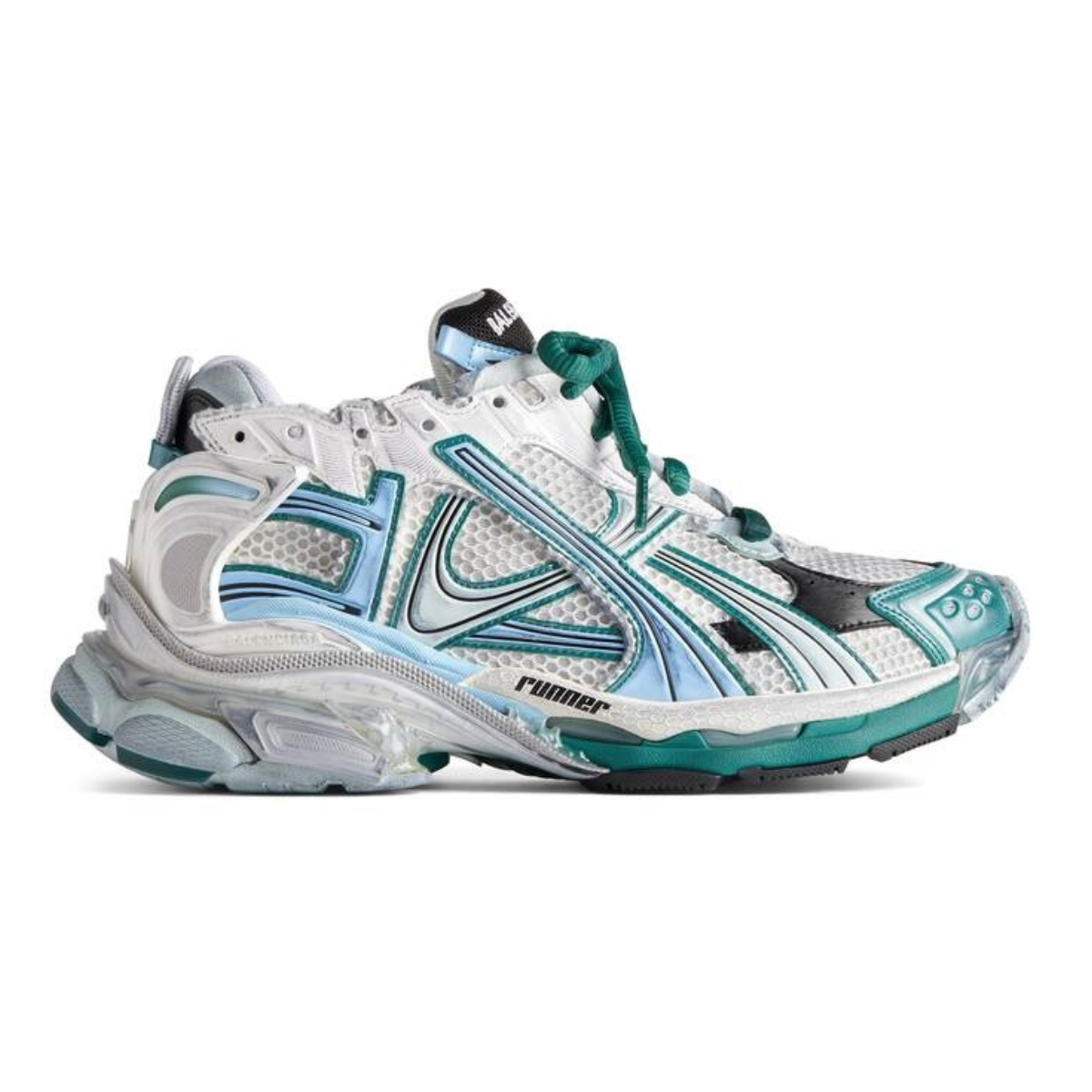 Balenciaga Runner White Green Blue