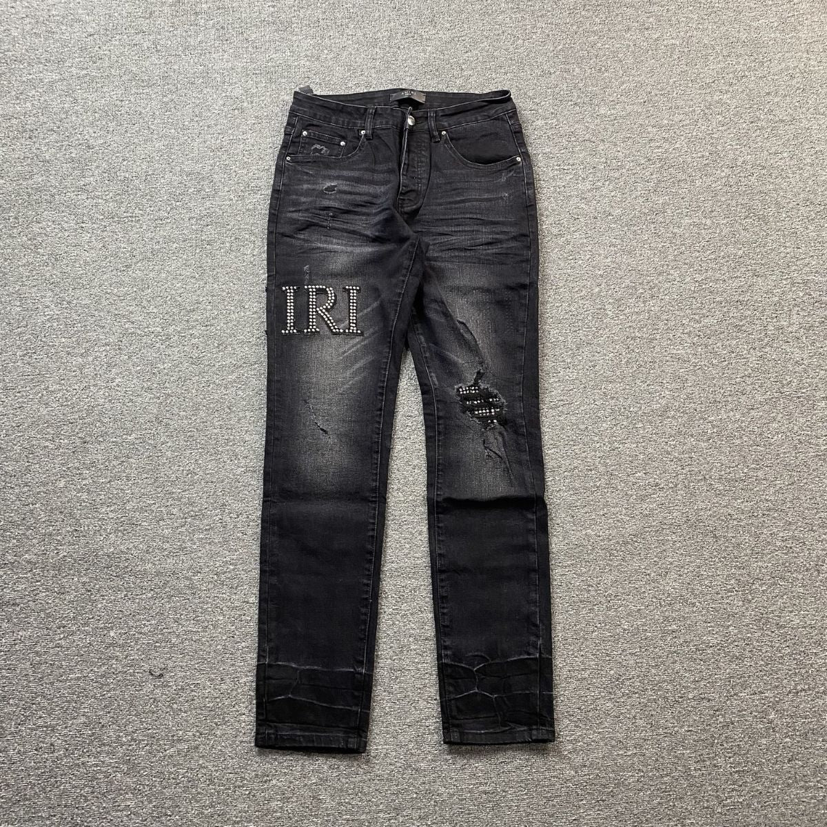 Amiri Jeans Black Washed Diamond