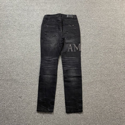 Amiri Jeans Black Washed Diamond