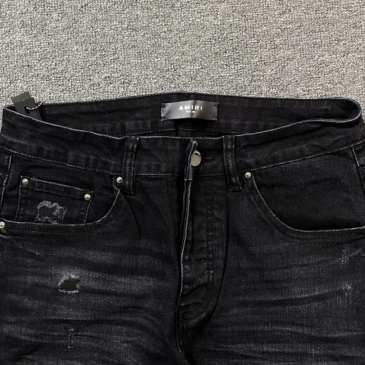 Amiri Jeans Black Washed Diamond