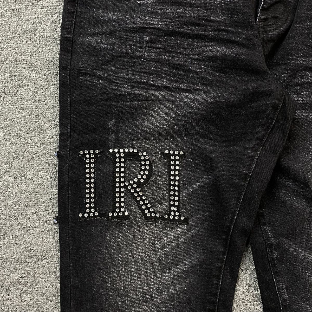 Amiri Jeans Black Washed Diamond