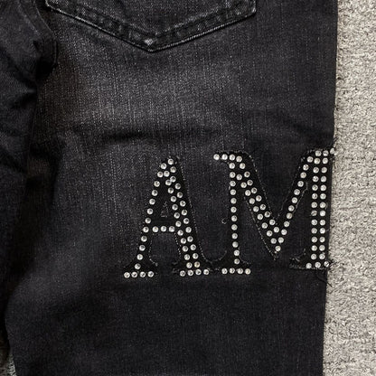 Amiri Jeans Black Washed Diamond