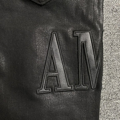 Amiri Jeans Black And Tears in Leather