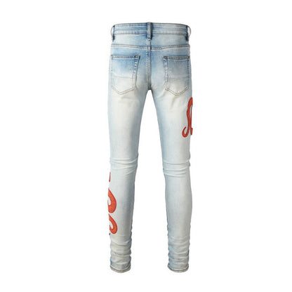 Amiri Jeans Snake Red