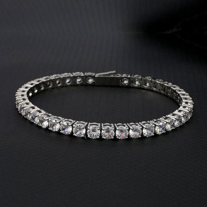 Pulseira Cravejada em Titânio 4mm