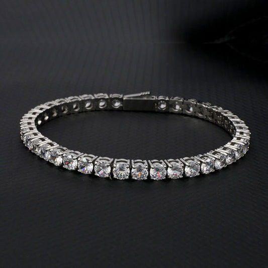 Pulseira Cravejada em Titânio 4mm