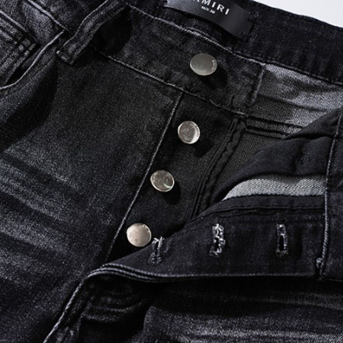 Amiri Jeans Black Washed With Gray