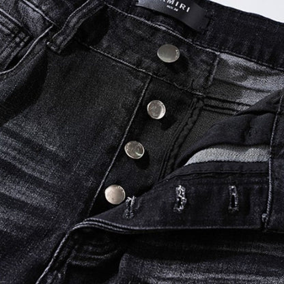 Amiri Jeans Black Washed With Gray