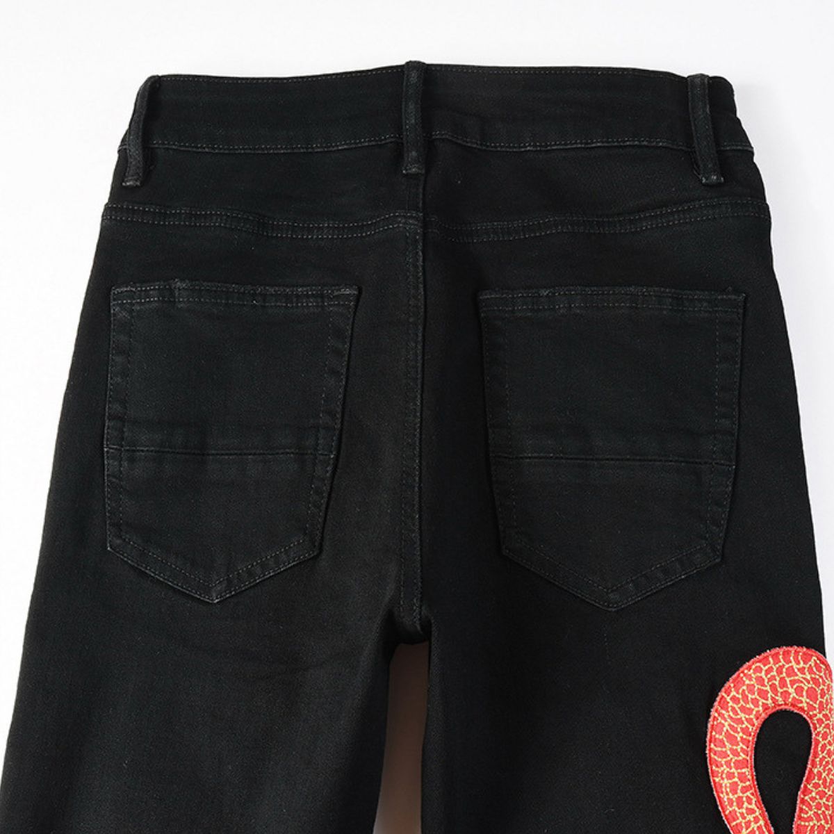 Amiri Jeans Snake Red Black