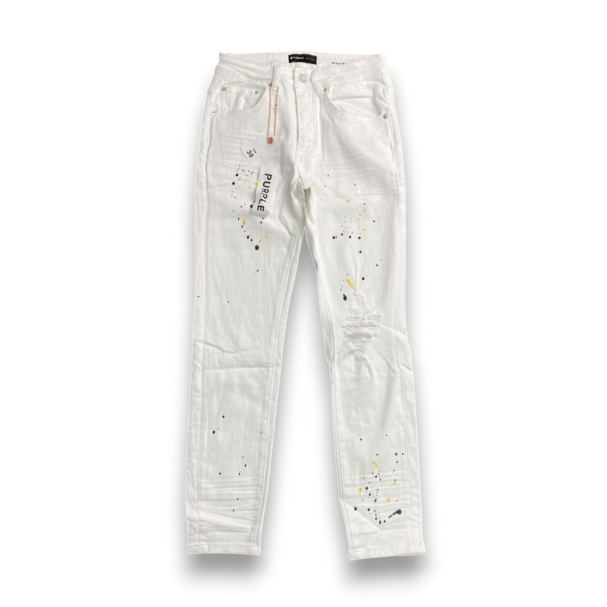 Purple Brand Jeans White Splash Black