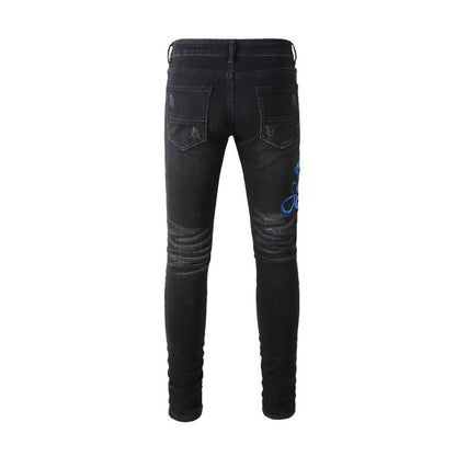 Amiri Jeans Black Snake Blue