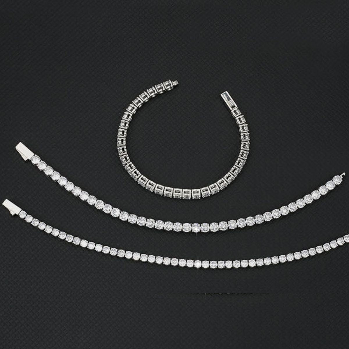 Pulseira Cravejada em Titânio 4mm