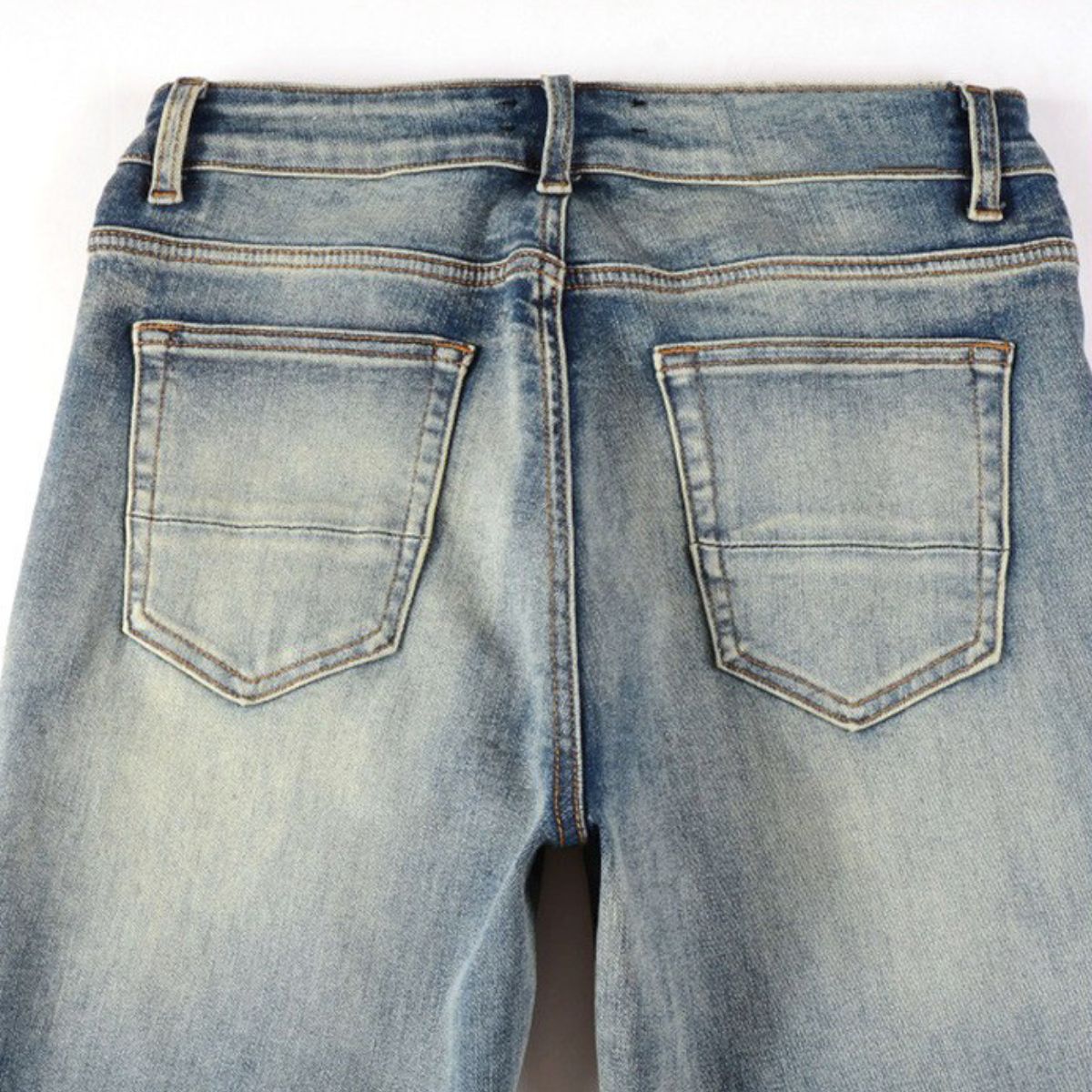 Slim Fit Jeans Washed Blue And Pink