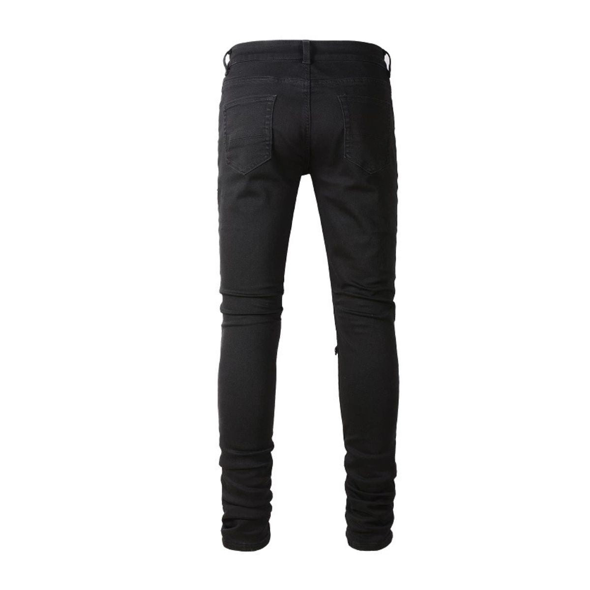 Slim Fit Jeans Black Leather