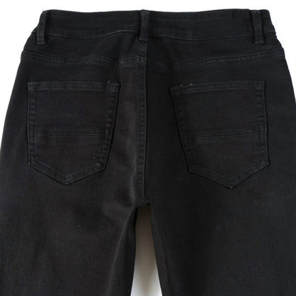 Slim Fit Jeans Black Leather
