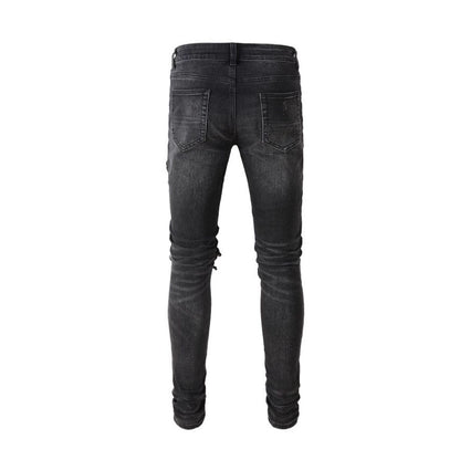 Slim Fit Jeans Black And Pink