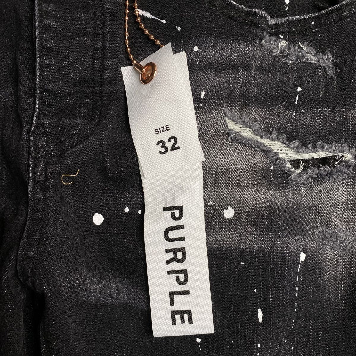 Purple Brand Jeans Paint Splashes