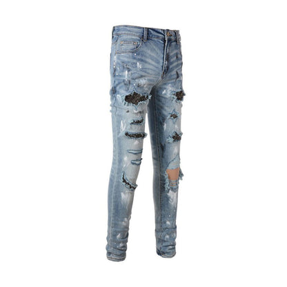 Slim Fit Jeans Blue Diamond Black