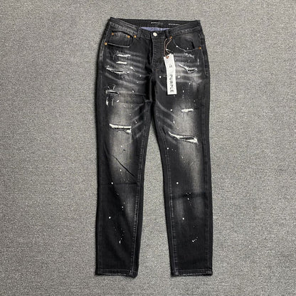 Purple Brand Jeans Paint Splashes